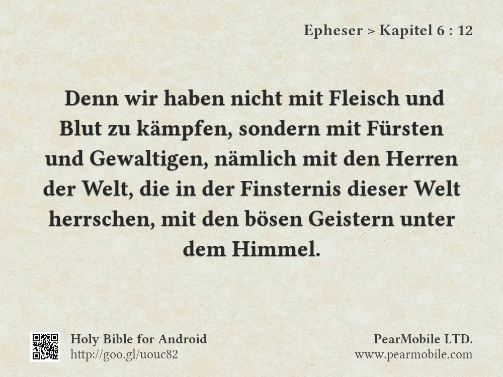 Epheser, Kapitel 6:12